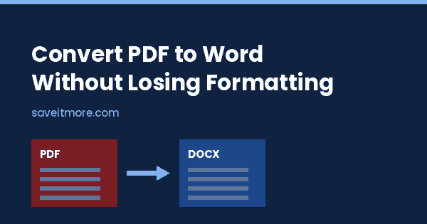 Diagram showing how to convert PDF to Word without losing formatting