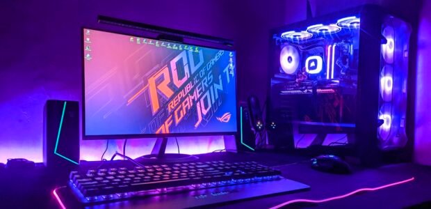 Is Origin PC legit – gaming PC setup with RGB lighting
