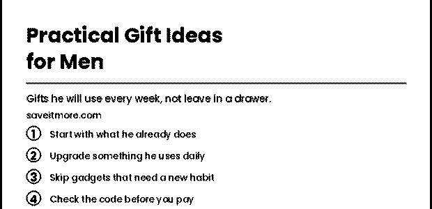 Practical gift ideas for men: start with what he does, upgrade something he uses daily