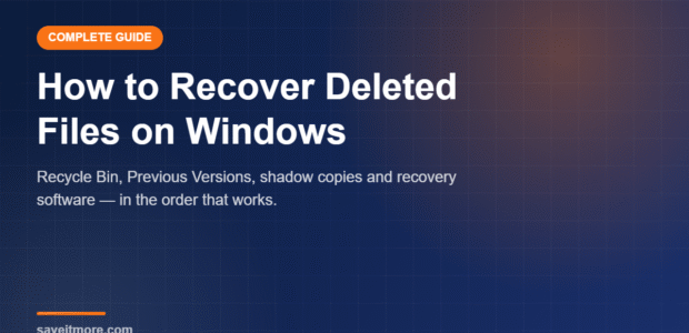 How to recover deleted files on Windows guide cover