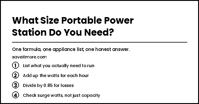 What size portable power station do I need: four steps to work out the watt-hours