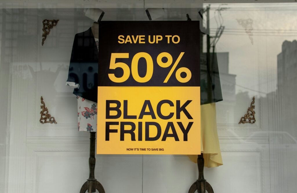 Save up to 50% Black Friday sale graphic, relevant to Black Friday deals