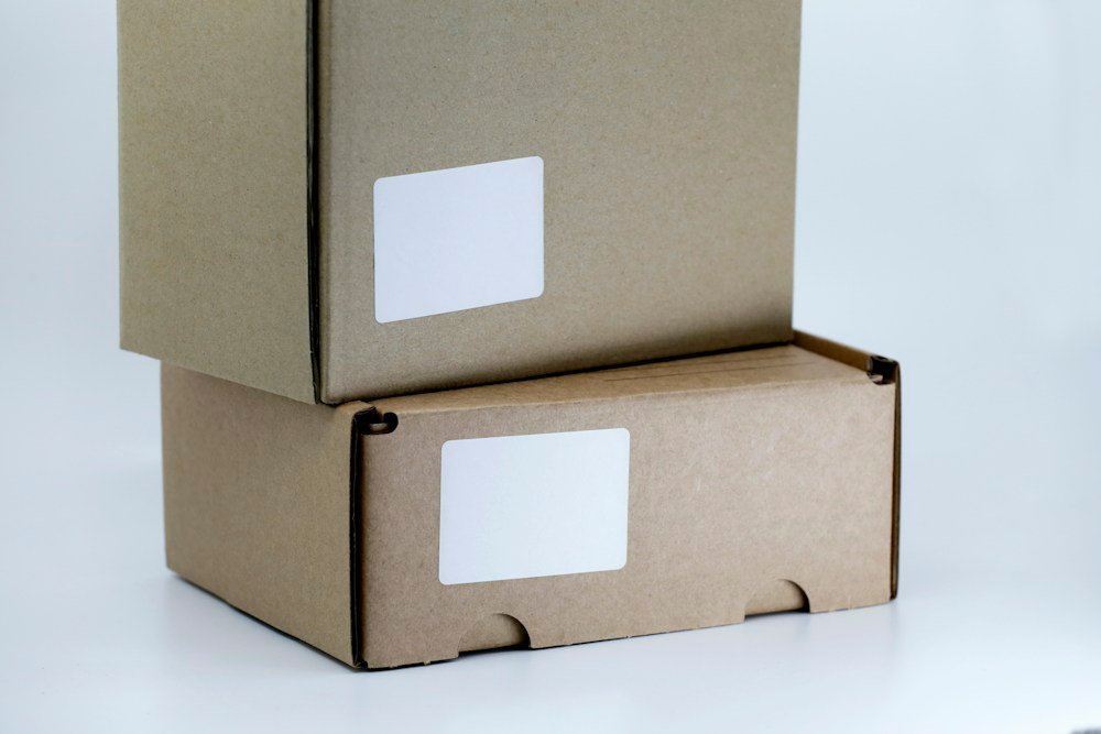 Brown cardboard shipping box on a table, the kind of wholesale order a DHgate Black Friday deal typically ships in
