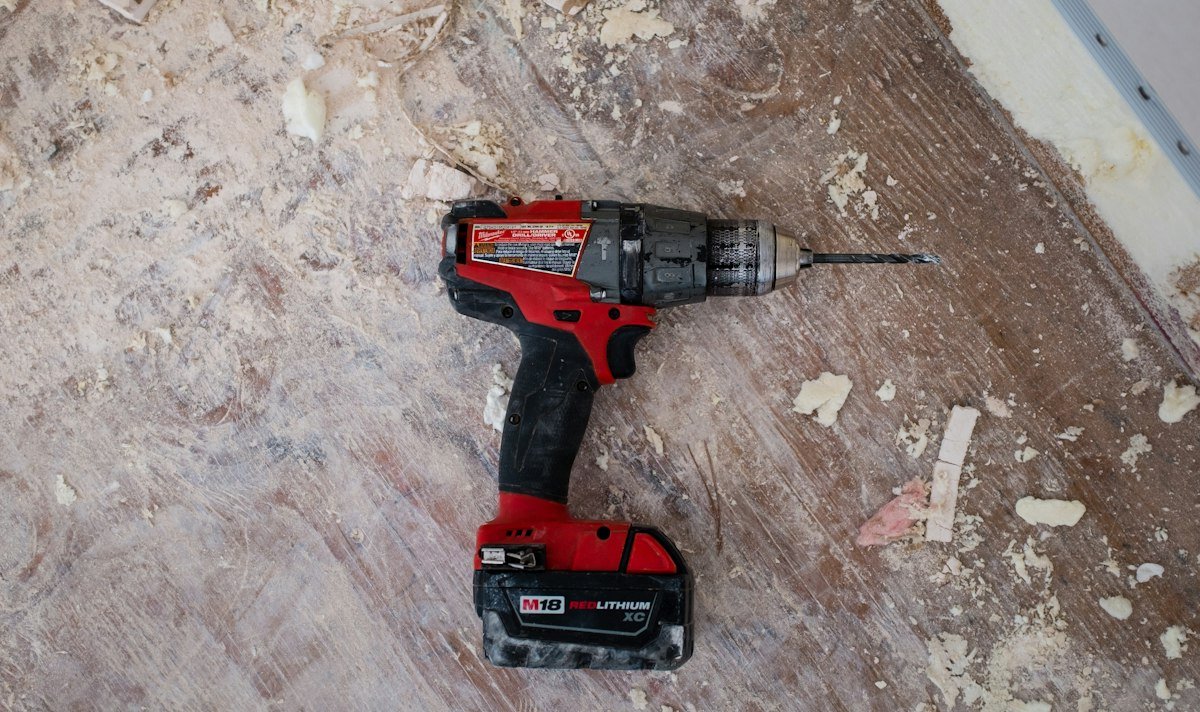 red cordless power drill, a typical item in the home improvement category GARVEE sells